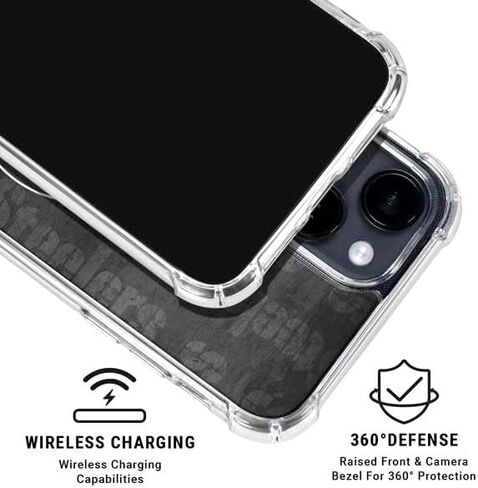 Skinit Clear Phone Case Compatible with iPhone 14 - Officially Licensed NFL Pittsburgh Steelers Black & White Design in Saudi Arabia