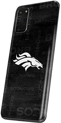 ملصق هاتف Skinit متوافق مع هاتف Galaxy S20 Plus - تصميم باللونين الأبيض والأسود مرخص رسميًا من الدوري الوطني لكرة القدم الأمريكية (NFL Denver Broncos) in Saudi Arabia