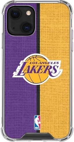 Skinit Clear Phone Case Compatible with iPhone 14 - Officially Licensed NBA Los Angeles Lakers Canvas Design in Saudi Arabia