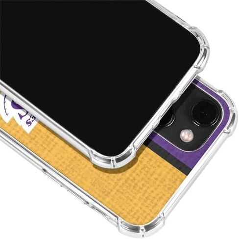 Skinit Clear Phone Case Compatible with iPhone 14 - Officially Licensed NBA Los Angeles Lakers Canvas Design in Saudi Arabia