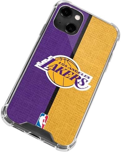 Skinit Clear Phone Case Compatible with iPhone 14 - Officially Licensed NBA Los Angeles Lakers Canvas Design in Saudi Arabia