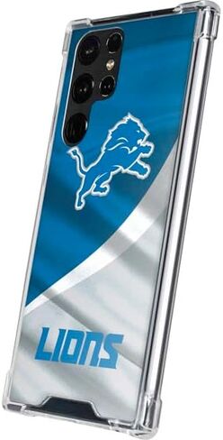 Skinit Clear Phone Case Compatible with Galaxy S23 Ultra - Officially Licensed NFL Detroit Lions Design in Saudi Arabia