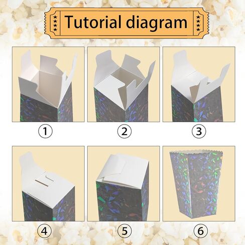 24 Pcs Silver Foil Popcorn Boxes 2 x 4.5 x 2.7 inch Mini Popcorn Boxes Cardboard Popcorn Container for Party Disposable Snack Popcorn Bags in Kuwait