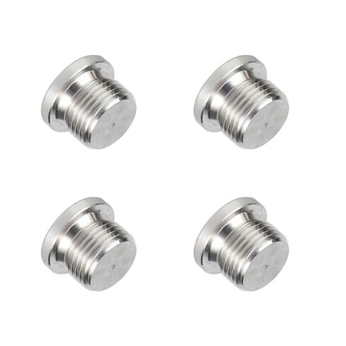 4Pcs 304 Stainless Steel M10 x 1 Inner Hex Head Pipe Plug with Copper O-Ring in Saudi Arabia