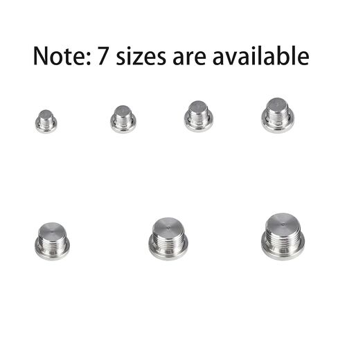 4Pcs 304 Stainless Steel M10 x 1 Inner Hex Head Pipe Plug with Copper O-Ring in Saudi Arabia