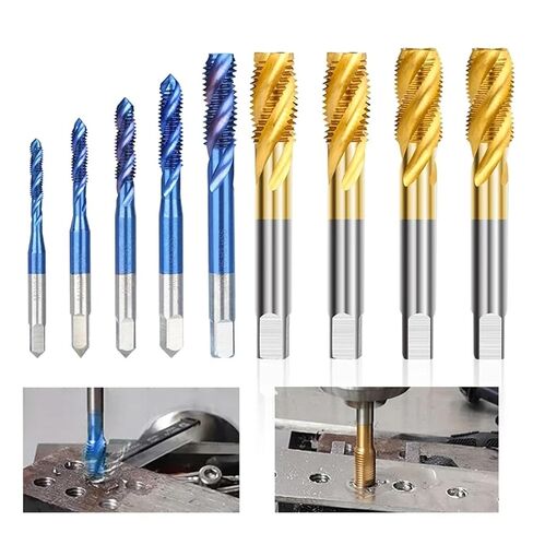 HSS Steel Spiral Flute Machine Tap M2 to M18 Coated Metric Threading Tool Drill Bit 1Pcs(M2x0.4) in Saudi Arabia