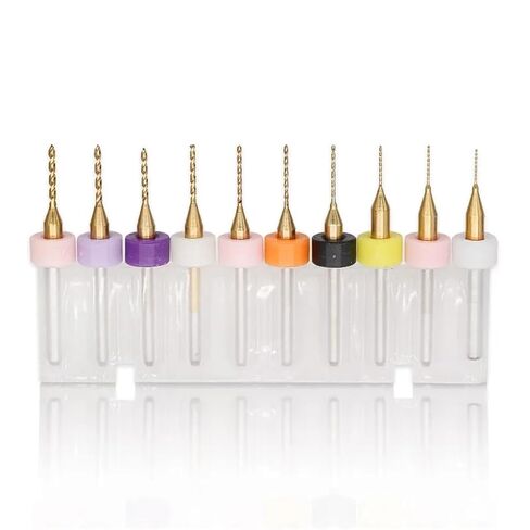 10Pcs PCB Drill Bit Set 0.3-1.2mm Circuit Board Drilling Coated Carbide Mini in Kuwait