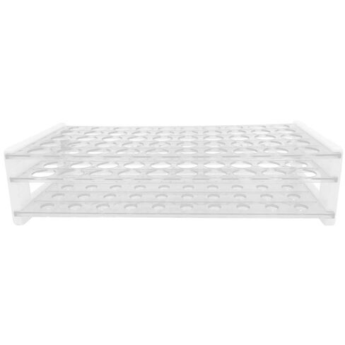Plastic Test Tube Rack Set, 2 Sizes to fit Both 12/13mm and 15/18mm Test Tubes, 50 Hole, Clear, Karter Scientific 208U5 (Pack of 2) in Saudi Arabia