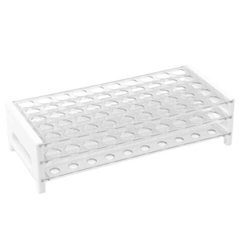 Plastic Test Tube Rack Set, 2 Sizes to fit Both 12/13mm and 15/18mm Test Tubes, 50 Hole, Clear, Karter Scientific 208U5 (Pack of 2) in Saudi Arabia