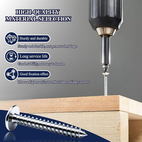 #10 × 1-1/4 بوصة برغي خشب فيليبس برأس تروس (50 حزمة) 304 من الفولاذ المقاوم للصدأ براغي ذاتية التنصت سريعة من الدرجة البحرية in Kuwait