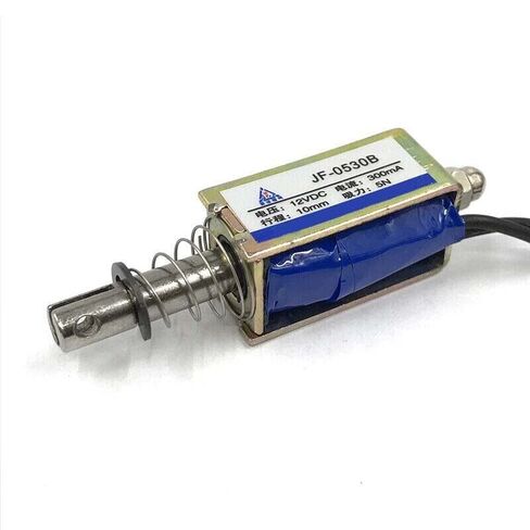 5pcs Micro DC Solenoid Valve Electromagnet DC 12V Spring Push-Pull Through Type in Saudi Arabia