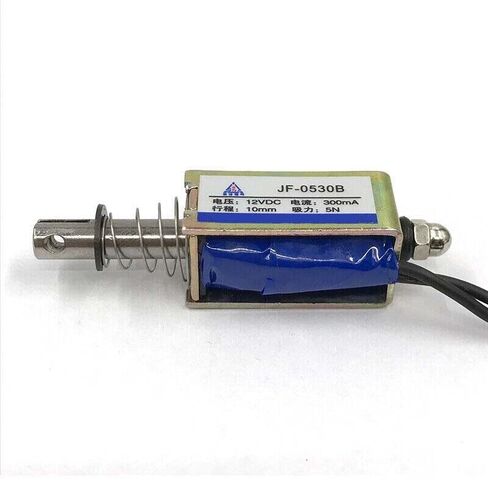 5pcs Micro DC Solenoid Valve Electromagnet DC 12V Spring Push-Pull Through Type in Saudi Arabia