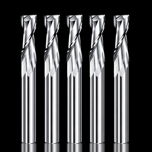 1 قطعة 1/4 "عرقوب كربيد شقة الأنف نهاية قاطعة الطاحونة CNC راوتر بت 2 الناي التنغستن النقش بت ل الاكريليك PVC MDF الخشب الصلب in Saudi Arabia