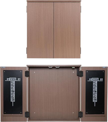 Play Platoon Outdoor Dart Board Cabinet - Dartboard Waterproof Enclosure with Darts Scoreboard, Dart Holder & Dartboards Lighting System for Outside Bar Games & Game Room in Saudi Arabia
