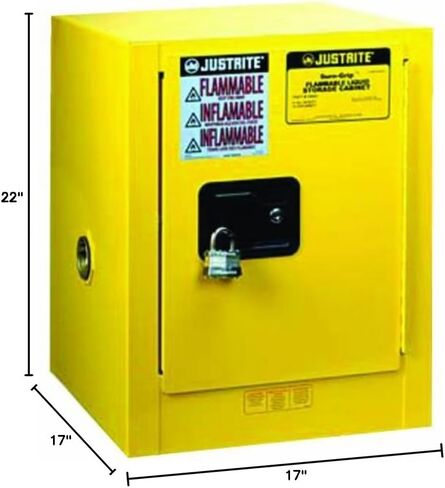 Justrite Sure-Grip EX خزانة سطح العمل، باب ذاتي الإغلاق، 4 جالون. - 890420 - كل in Saudi Arabia
