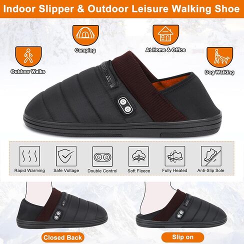 Heated Slippers,BIAL Unisex Electric Heating Pad for Feet,Rechargeable Battery Shoes Heat Foot Warmer Feet Warmer Winter Slippers Cold Weather Slipper for Men Women in Saudi Arabia