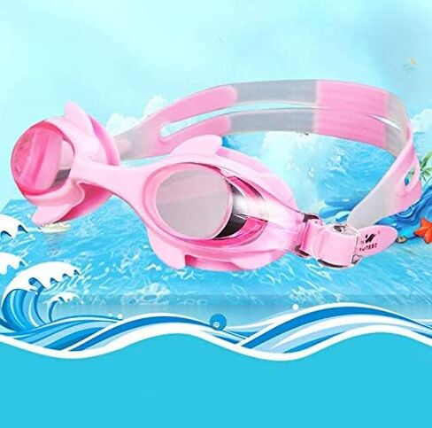 Cute Swimming Goggles UV Protection Swim Glasses with Anti Fog Lenses (Pink) in Saudi Arabia