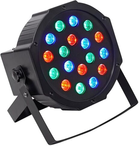 Rockville RockPAR50 Bundle: (12) LED RGB DJ/Club Compact Par Can DMX Wash Lights with Dual Mounting Brackets, ROCKFORCE 384 Channel DMX Lighting Controller with MIDI Control, 13-Items in Saudi Arabia