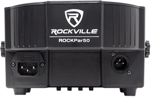 Rockville RockPAR50 Bundle: (12) LED RGB DJ/Club Compact Par Can DMX Wash Lights with Dual Mounting Brackets, ROCKFORCE 384 Channel DMX Lighting Controller with MIDI Control, 13-Items in Saudi Arabia