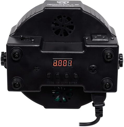 Rockville RockPAR50 Bundle: (12) LED RGB DJ/Club Compact Par Can DMX Wash Lights with Dual Mounting Brackets, ROCKFORCE 384 Channel DMX Lighting Controller with MIDI Control, 13-Items in Saudi Arabia