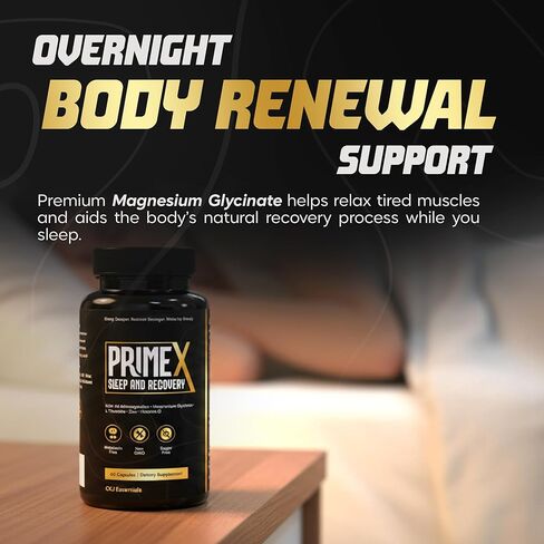 Sleep Aid Without Melatonin- Sleep Recovery Supplement with KSM-66® Ashwagandha and Magnesium Glycinate for Nighttime Relaxation & Restful Sleep- with L-Theanine, Zinc & Vitamin D3 (30 Servings) in Saudi Arabia