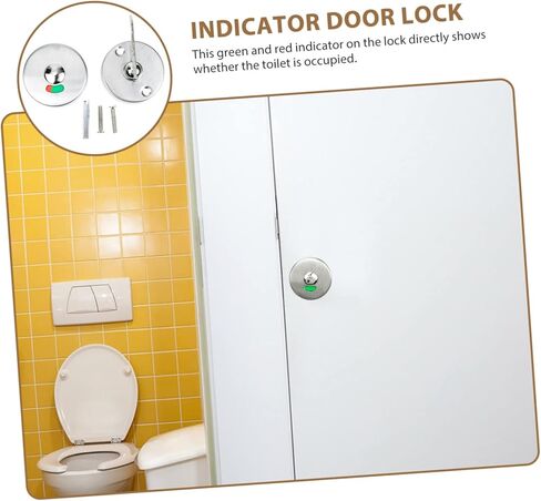 Veemoon Public Toilet Indicator Lock with Privacy Indicators Sturdy Metal Design Easy Installation for Washroom Doors 1 Set in Saudi Arabia