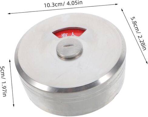 TEHAUX Stainless Steel Bathroom Indicator Lock Vacant Occupied Privacy Handle Latch for Public Restroom Doors Toilet Partition Lock with Engaged Status for Enhanced Security in Saudi Arabia