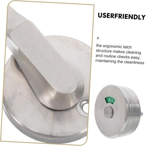 TEHAUX Stainless Steel Bathroom Indicator Lock Vacant Occupied Privacy Handle Latch for Public Restroom Doors Toilet Partition Lock with Engaged Status for Enhanced Security in Saudi Arabia