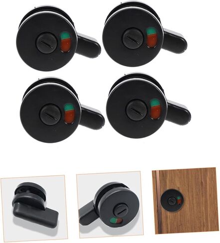 POPETPOP 4pcs Bathroom Stall Lock Kit Privacy Indicator Door Lock Vacant Occupied Restroom for Public Toilets and Restrooms in Saudi Arabia