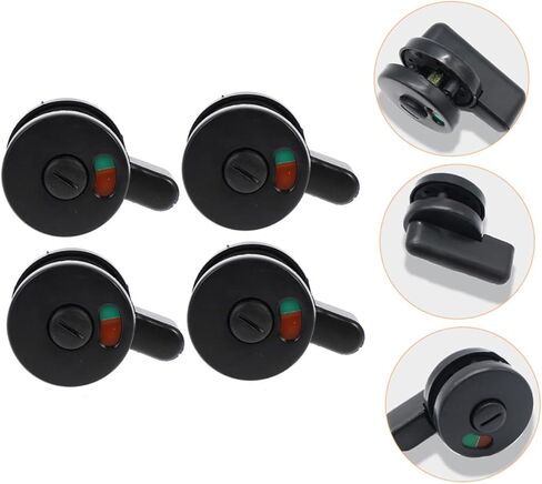 Tofficu 4pcs Bathroom Stall Lock Set Privacy Indicator Vacant Occupied Door Lock for Public Restrooms Suitable for Toilet Partitions and Privacy Needs in Saudi Arabia