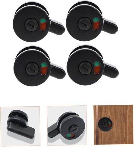 Tofficu 4pcs Bathroom Stall Lock Set Privacy Indicator Vacant Occupied Door Lock for Public Restrooms Suitable for Toilet Partitions and Privacy Needs in Saudi Arabia