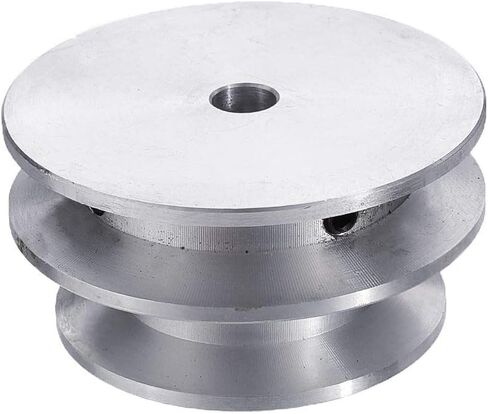 1 قطعة سبائك الألومنيوم أخدود مزدوج 60 مم / 50 مم عجلة بكرة 8-20 مم بكرة تتحمل ثابتة لعمود المحرك 10 مم حزام مستدير (الحجم: 20 مم، اللون: قطعة واحدة) in Kuwait