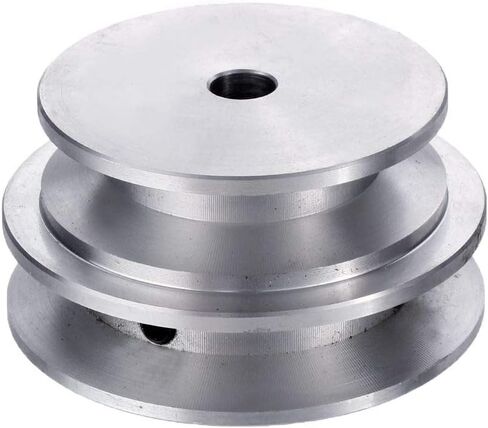 1pc Aluminum Alloy Double Groove 60mm /50MM Pulley Wheel 8-20MM Fixed Bore Pulley for Motor Shaft 10MM Round Belt (Size : 20MM, Color : 1PC) in Saudi Arabia