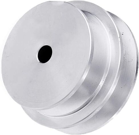 1pc Aluminum Alloy Double Groove 60mm /50MM Pulley Wheel 8-20MM Fixed Bore Pulley for Motor Shaft 10MM Round Belt (Size : 20MM, Color : 1PC) in Saudi Arabia