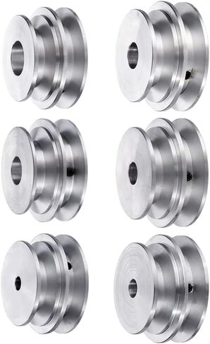 1pc Aluminum Alloy Double Groove 60mm /50MM Pulley Wheel 8-20MM Fixed Bore Pulley for Motor Shaft 10MM Round Belt (Size : 20MM, Color : 1PC) in Saudi Arabia