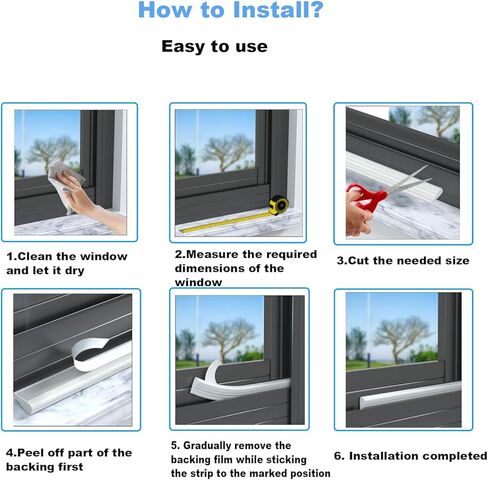 سدادة باب لتجريد الطقس من الفوم على شكل حرف V، أبيض بطول 20 قدم، سدادة مسودة، عزل للفجوات، عازل للصوت، ذاتي اللصق، مقاوم للماء ومقاوم للطقس للأبواب الخارجية والداخلية in Kuwait