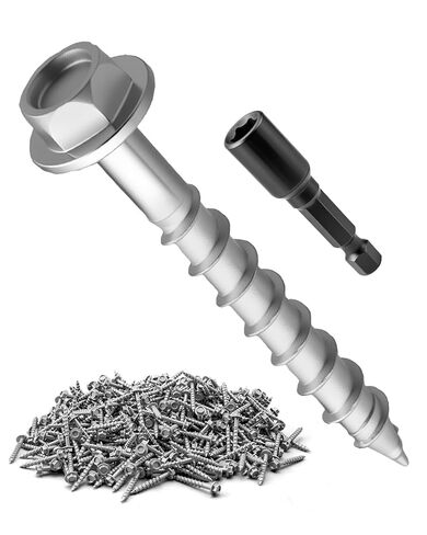 500Pcs Screws, #9 x 1-1/2" High-Strength Steel Joist Hanger Screws for Heavy-Duty Connections, 1/4" Hex Drive in Saudi Arabia