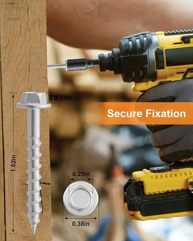 500Pcs Screws, #9 x 1-1/2" High-Strength Steel Joist Hanger Screws for Heavy-Duty Connections, 1/4" Hex Drive in Saudi Arabia