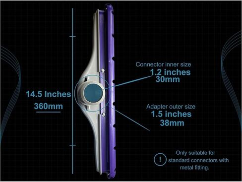 14″ EZ Glide Floor Tool with 2 Piece S Wand Replacement for ProTeam and Hoover C2401 Backpack Vacuums — fits Super Coach Pro and Shoulder Vac Pro, Replaces # 101446 in Kuwait