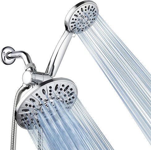 AquaDance 7" Premium High Pressure 3-Way Rainfall Combo for The Best of Both Worlds - Enjoy Luxurious Rain Showerhead and 6-Setting Hand Held Shower Separately or Together - Chrome Finish - 3328 in Saudi Arabia