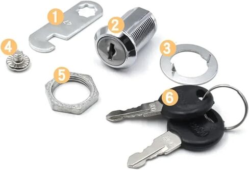 Letter Box Cam Cylinder Locks Door Cabinet Mailbox Drawer Cupboard with 2 Keys 16mm 25mm 30mm 1Pcs(25mm) in Saudi Arabia