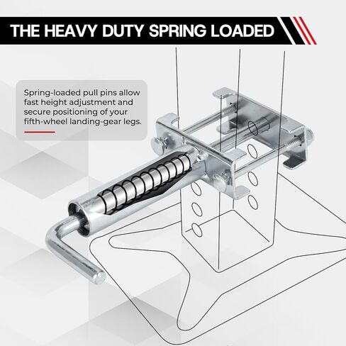 RV Fifth Wheel Landing Gear Quick Release Pull Pins, 2 Pack Spring-Loaded 3/8" Pin Fits 7/16" Hole, Bolt-On Installation, Replace OEM #308287, Zinc Plated in Kuwait