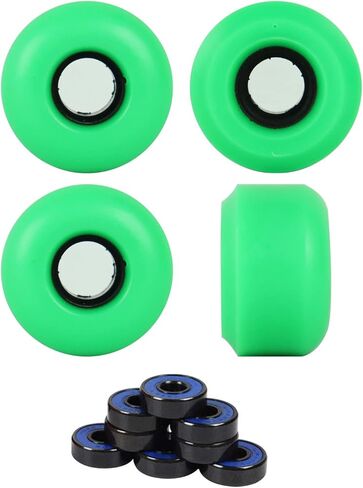Blank Skateboard Wheels Cored 82A USA Made Bright Green 55mm + ABEC 7 Bearings in Saudi Arabia