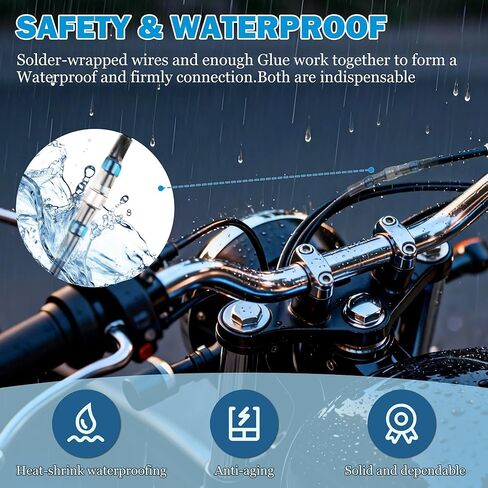 900 قطعة من موصلات أسلاك اللحام المقاومة للماء - موصلات الأسلاك المنكمشة بالحرارة 26-10 AWG، موصلات بعقب اللحام المنكمشة بالحرارة للسيارات البحرية وأسلاك شاحنة قارب RV in Kuwait