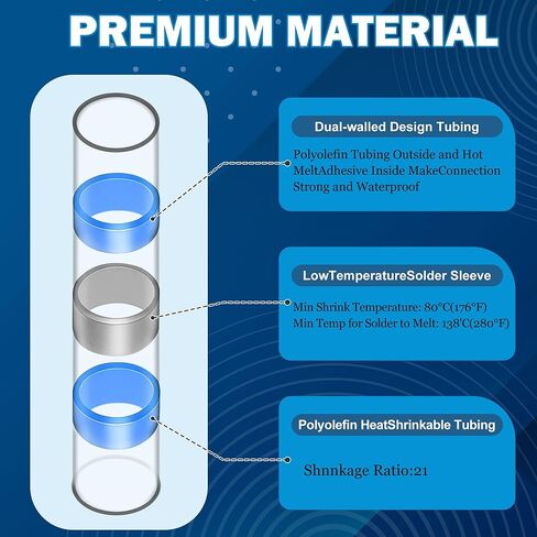 900 قطعة من موصلات أسلاك اللحام المقاومة للماء - موصلات الأسلاك المنكمشة بالحرارة 26-10 AWG، موصلات بعقب اللحام المنكمشة بالحرارة للسيارات البحرية وأسلاك شاحنة قارب RV in Kuwait