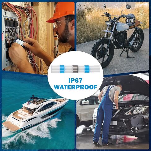 900 قطعة من موصلات أسلاك اللحام المقاومة للماء - موصلات الأسلاك المنكمشة بالحرارة 26-10 AWG، موصلات بعقب اللحام المنكمشة بالحرارة للسيارات البحرية وأسلاك شاحنة قارب RV in Kuwait