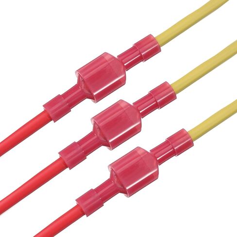 مجموعة موصلات بأسمائها الحقيقية من النايلون، 100 قطعة، باللون الأحمر 22-18 Awg معزولة للذكور والإناث، محطات تجعيد الأسلاك الكهربائية، قطع سريع، موصلات الأسلاك للتطبيق الصناعي للقوارب الآلية in Saudi Arabia