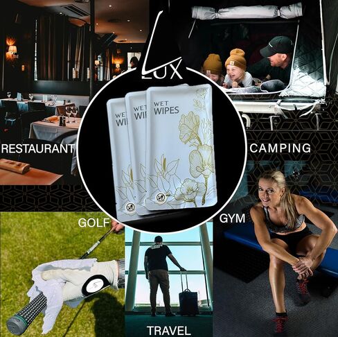 – Extra Thick Microfiber Body Wipes (20 Count) | Individually Wrapped, Unscented | Cleansing Wipes for Gym, Golf, Travel & Sensitive Skin in Kuwait