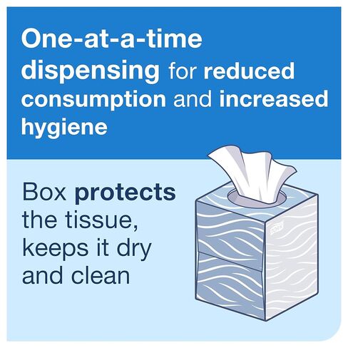 Tork Soft Facial Tissue Cube Box White, Advanced, 2-Ply, 36 x 86 Sheets, 6830100 in Saudi Arabia