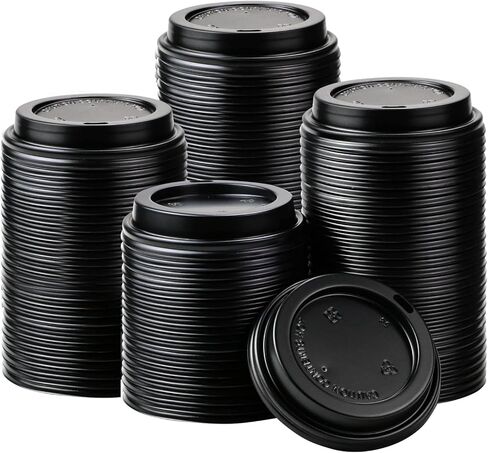 100 قطعة من أغطية أكواب القهوة، أغطية قبة سوداء مقاس 90 مم لأكواب القهوة 10،12،16، 20، 22 أونصة، أغطية أكواب بلاستيكية للاستعمال مرة واحدة للأكواب الورقية، أغطية قبة للمشروبات الساخنة والباردة in Kuwait